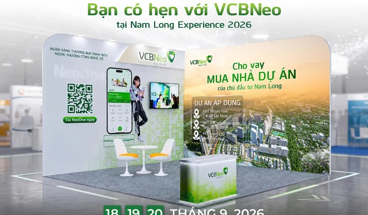 VCBNeo giới thiệu giải pháp vay mua nhà tại Nam Long Experience 2026