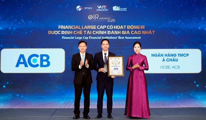 ACB được các định chế tài chính đánh giá cao nhất về hoạt động IR trong nhóm Financial Large Cap