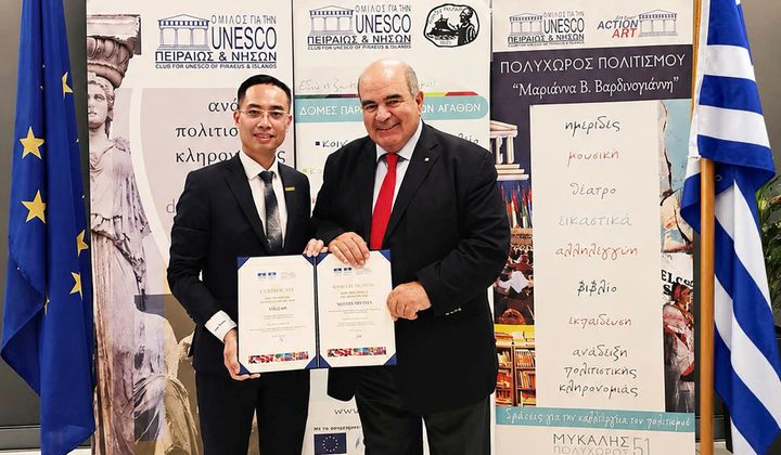 Nam A Bank được Liên hiệp các Hội UNESCO khu vực châu Âu và Bắc Mỹ vinh danh tại Hy Lạp