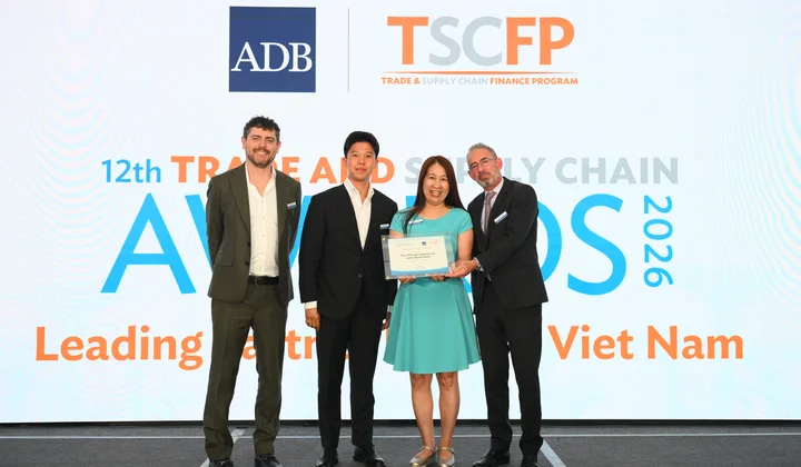 TPBank được ADB vinh danh Ngân hàng đối tác hàng đầu tại Việt Nam về tài trợ thương mại
