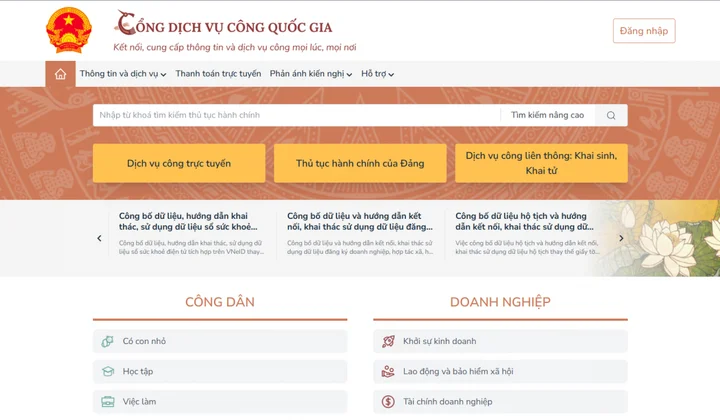 9 dịch vụ công của Ngân hàng Nhà nước chuyển sang Cổng Dịch vụ công quốc gia