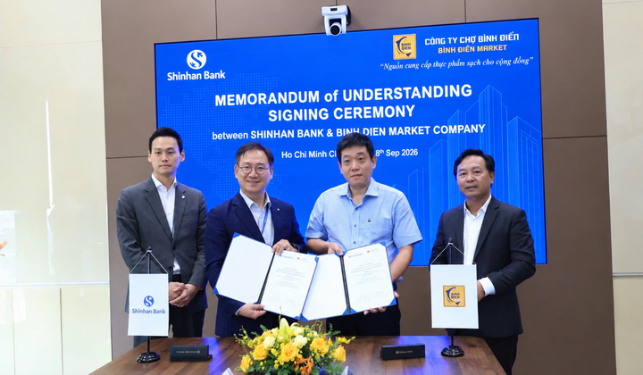 Ngân hàng Shinhan hợp tác Công ty Quản lý và Kinh doanh Chợ Bình Điền, mở rộng giải pháp tài chính cho tiểu thương