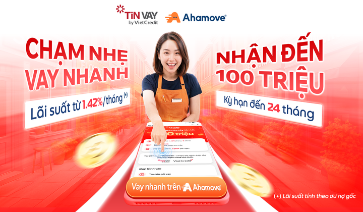 VietCredit hợp tác AhaMove triển khai sản phẩm Vay Nhanh