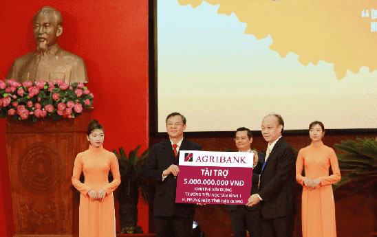Agribank tài trợ 5 tỷ đồng xây dựng Trường tiểu học tại tỉnh Hậu Giang