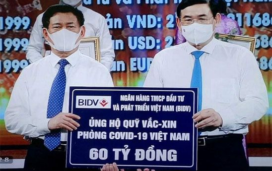 BIDV ủng hộ 60 tỷ đồng cho Quỹ vắc-xin phòng Covid-19