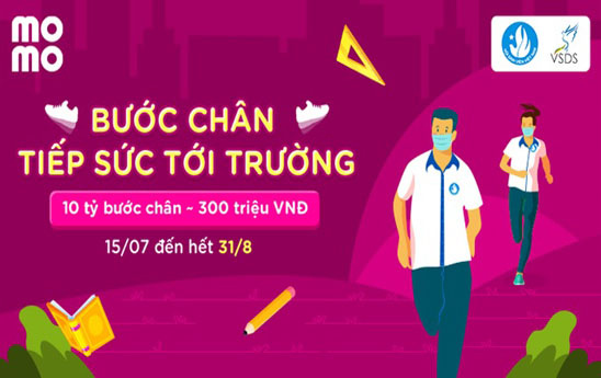 Cùng MoMo “Bước chân tiếp sức đến trường”