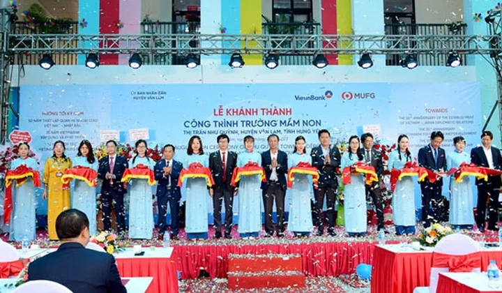 Khánh thành Trường Mầm non do VietinBank và MUFG Bank đồng tài trợ