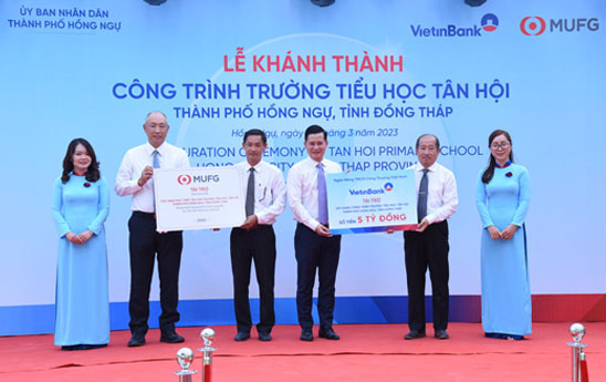Khánh thành Trường Tiểu học Tân Hội do VietinBank và MUFG Bank đồng tài trợ