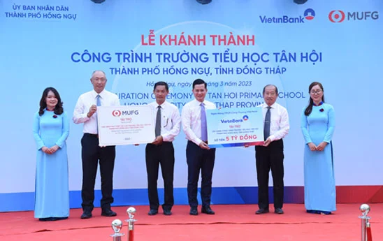 Khánh thành Trường Tiểu học Tân Hội do VietinBank và MUFG Bank đồng tài trợ