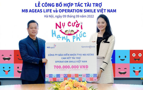 MB Ageas Life gây quỹ hỗ trợ chi phí phẫu thuật tìm lại nụ cười cho trẻ thơ
