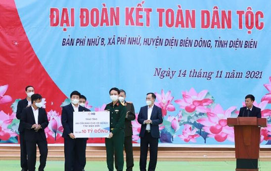 MB hỗ trợ kinh phí xây dựng 200 căn nhà cho người nghèo tại Điện Biên