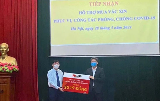 MSB và Tập đoàn TNG Holdings Việt Nam ủng hộ 30 tỷ đồng Quỹ phòng chống dịch Covid-19