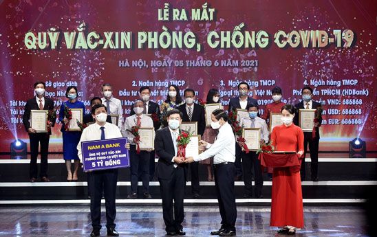 NamABank ủng hộ 5 tỷ đồng vào Quỹ Vắc xin phòng, chống Covid-19