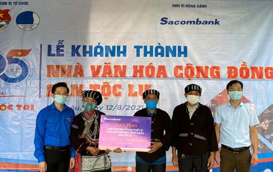 Sacombank khánh thành nhà văn hoá cộng đồng dân tộc Lự tại Lai Châu