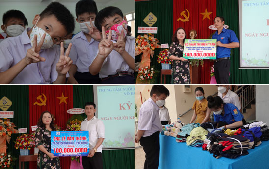 SaiGonBank hỗ trợ kinh phí cho Trung tâm nuôi dạy trẻ khuyết tật Võ Hồng Sơn