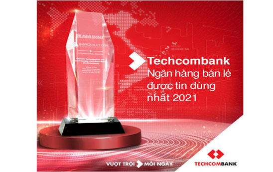 Techcombank “ngân hàng bán lẻ được tin dùng nhất tại Việt Nam”