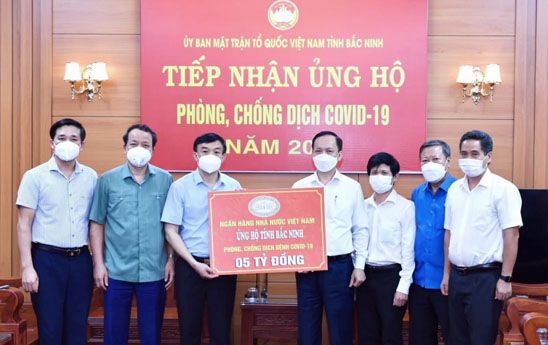 Ủng hộ tỉnh Bắc Ninh và Bắc Giang phòng, chống dịch bệnh Covid-19