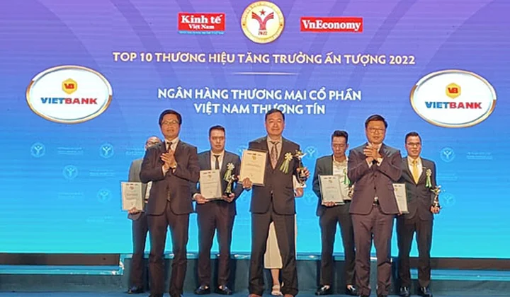 Vietbank vào Top 10 thương hiệu tăng trưởng ấn tượng 2022