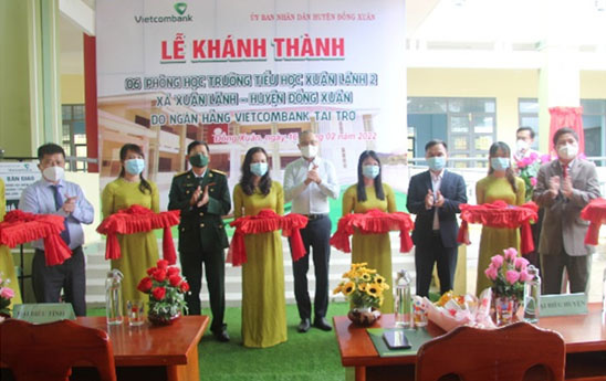 Vietcombank tài trợ 3 tỷ đồng xây dựng 6 phòng học Trường tiểu học Xuân Lãnh 2