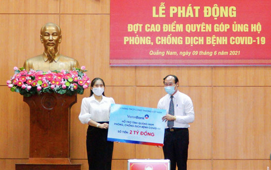 VietinBank hỗ trợ tỉnh Quảng Nam 2 tỷ đồng phòng chống, dịch COVID-19
