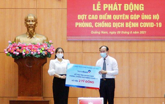 VietinBank hỗ trợ tỉnh Quảng Nam 2 tỷ đồng phòng chống, dịch COVID-19