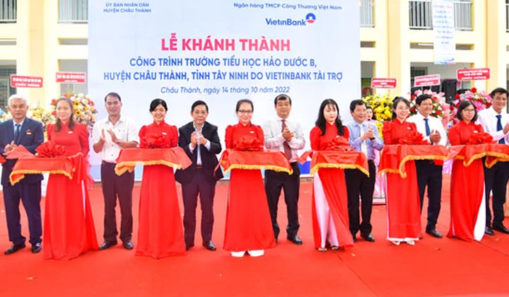 VietinBank Tây Ninh khánh thành và bàn giao Trường Tiểu học Hảo Đước B