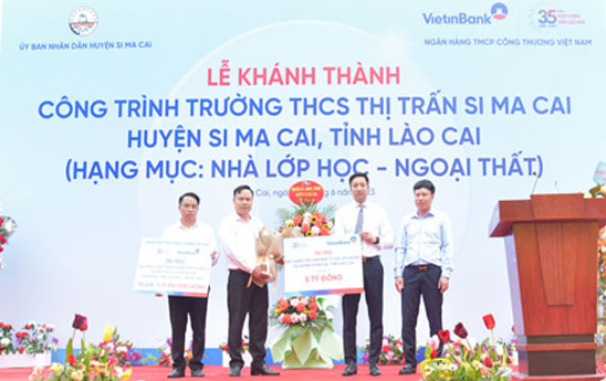 VietinBank tài trợ gần 10 tỷ đồng xây trường tại Lào Cai