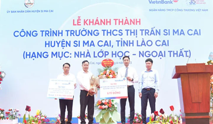 VietinBank tài trợ gần 10 tỷ đồng xây trường tại Lào Cai
