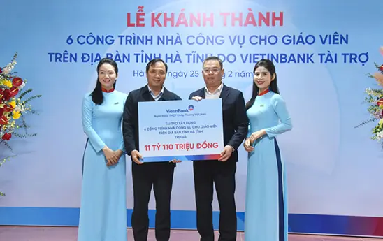 VietinBank khánh thành 6 công trình nhà công vụ cho giáo viên tại Hà Tĩnh