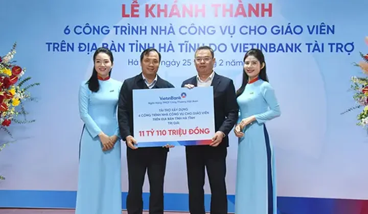 VietinBank khánh thành 6 công trình nhà công vụ cho giáo viên tại Hà Tĩnh