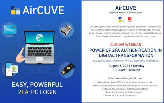 AIRCUVE tổ chức Hội thảo trực tuyến về giải pháp bảo mật xác thực 2 yếu tố