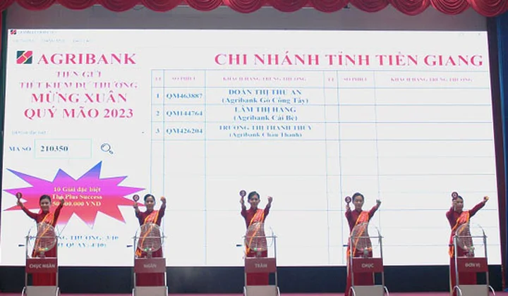 Agribank Tiền Giang trao thưởng giải Đặc biệt chương trình Tiết kiệm dự thưởng “Mừng Xuân Quý Mão - 2023”