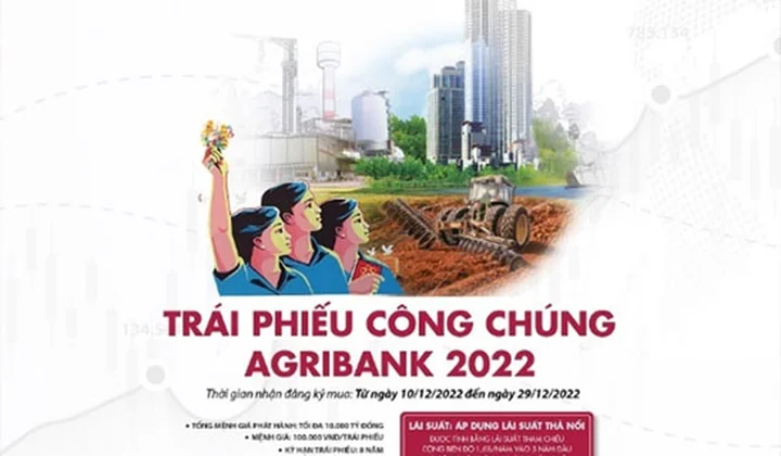 Agribank phát hành 10.000 tỷ đồng trái phiếu ra công chúng năm 2022