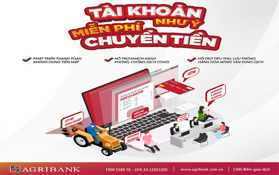 Agribank tiếp tục miễn phí dịch vụ chuyển tiền trên kênh Internet Banking