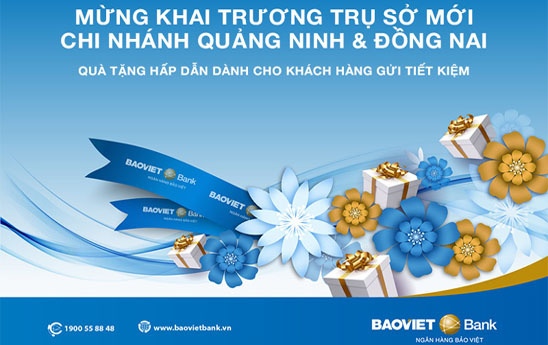 BAOVIET Bank chuyển địa điểm 2 chi nhánh