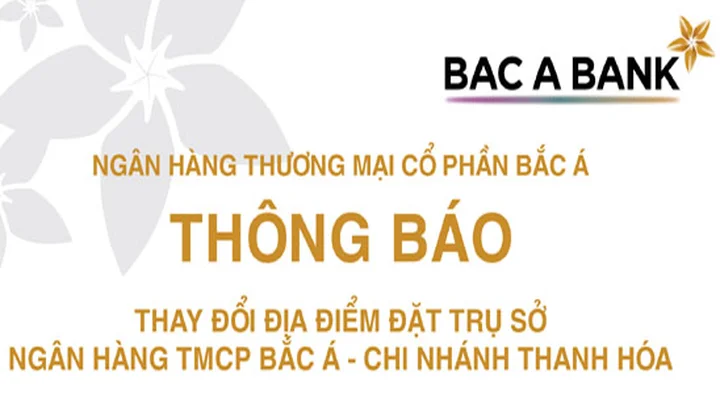 BacABank Thanh Hóa chuyển địa điểm mới