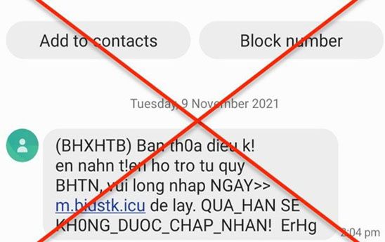 Cảnh giác với lừa đảo nhận tiền hỗ trợ từ Quỹ Bảo hiểm thất nghiệp