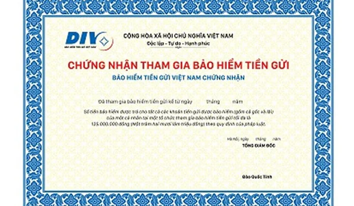 DIV thu hồi Chứng nhận tham gia bảo hiểm tiền gửi của Quỹ tín dụng nhân dân Vạn Điểm (Đồng Nai)