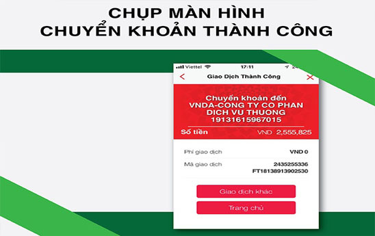 Cảnh báo thủ đoạn làm giả xác nhận chuyển tiền thành công qua Internet Banking