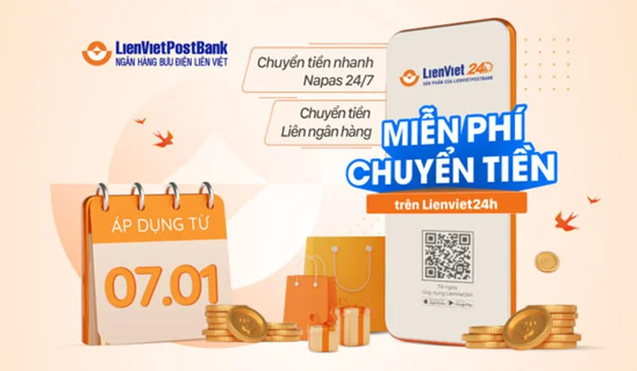 LienViet24h miễn phí giao dịch chuyển tiền cho khách hàng