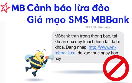 MB cảnh báo lừa đảo qua SMS MBBank
