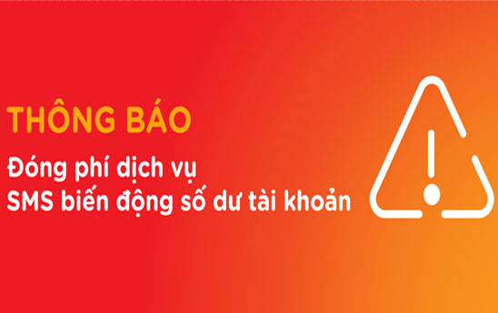 MSB thông báo đóng phí dịch vụ SMS tháng 3, 4, 5 năm 2022