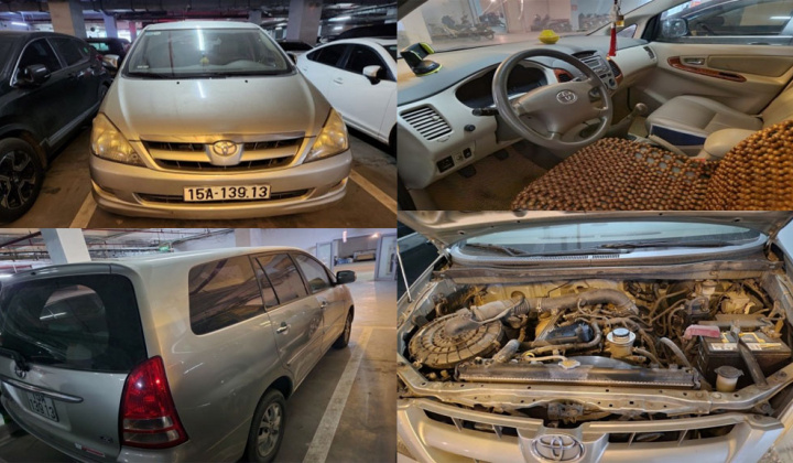 NCB thanh lý xe ô tô INNOVA - BKS 15A-139.13 của chi nhánh Thái Bình