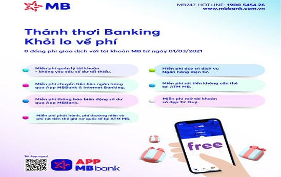 Nhận thông báo biến động số dư miễn phí trên App MBBank