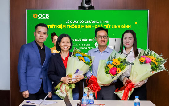 OCB đã tìm ra chủ nhân của 5 giải đặc biệt chương trình “Tiết Kiệm Thông Minh, Quà Tết Linh Đình”