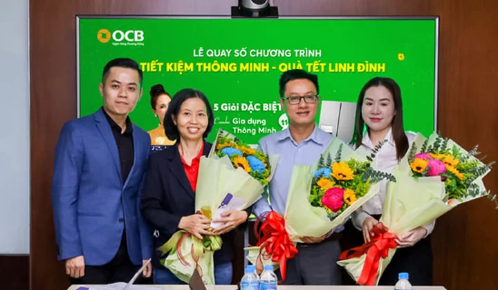 OCB đã tìm ra chủ nhân của 5 giải đặc biệt chương trình “Tiết Kiệm Thông Minh, Quà Tết Linh Đình”
