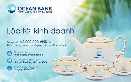 OceanBank điều chỉnh thể lệ chương trình khuyến mại “Lộc tới kinh doanh”