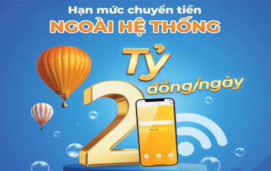 PG Bank nâng hạn mức chuyển tiền ngoài hệ thống lên 2 tỷ/ngày
