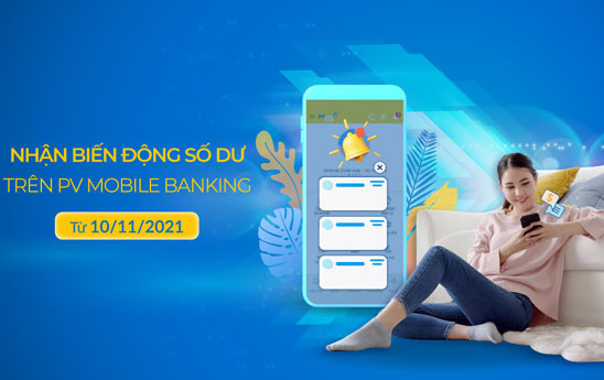 PvcomBank thêm kênh thông báo biến động số dư