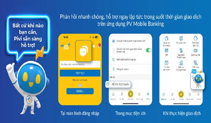 Ra mắt kênh tư vấn trực tuyến trên PV Mobile Banking